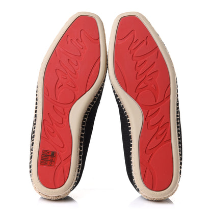 Christian Louboutin Mesh Twilight Womens Nanou Orlato Flat Espadrilles 39 Black Navy 6 of 10