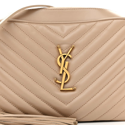 Saint Laurent Calfskin Matelasse Monogram Lou Camera Bag Dark Beige 8 of 10