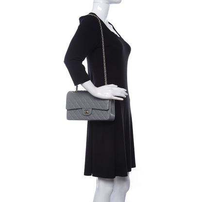Chanel Caviar Quilted Medium Double Flap Grey 2 of 11