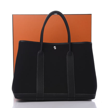 Hermes Toile Negonda Garden Party Tote 36 MM Black 11 of 11