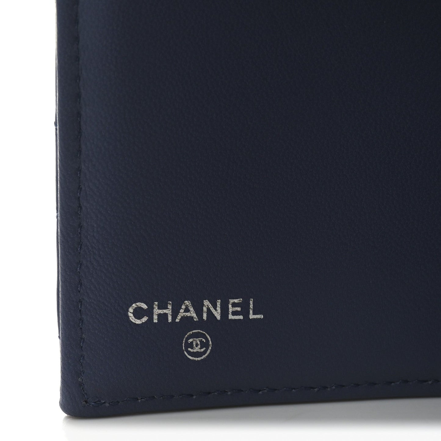 Lambskin Quilted Large Flap Wallet Blue