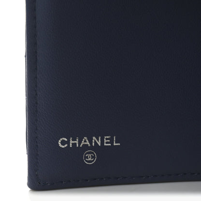 Chanel Lambskin Quilted Large Flap Wallet Blue 5 of 8