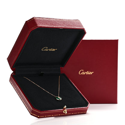 Cartier 18K Pink Gold Diamond Malachite XS Amulette de Cartier Pendant Necklace 6 of 6