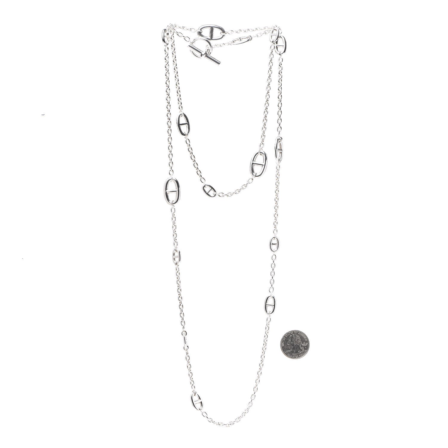 Hermes Sterling Silver Farandole Necklace 120 3 of 5