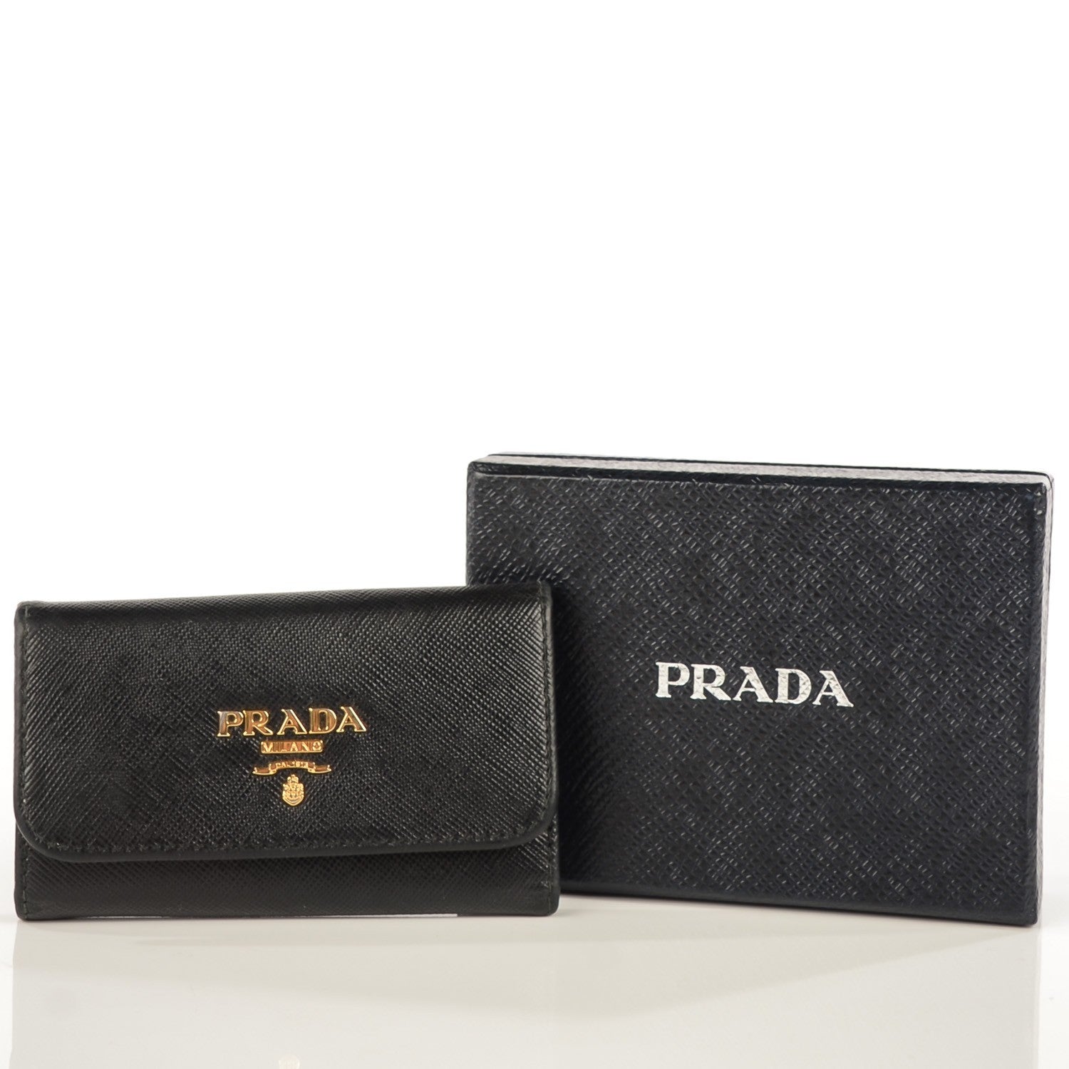 Prada Saffiano Metal 6 Key Holder Nero Black 7 of 11