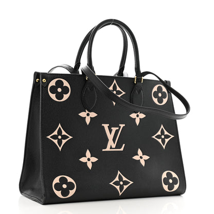 Louis Vuitton Empreinte Monogram Giant Onthego MM Black Beige 2 of 11