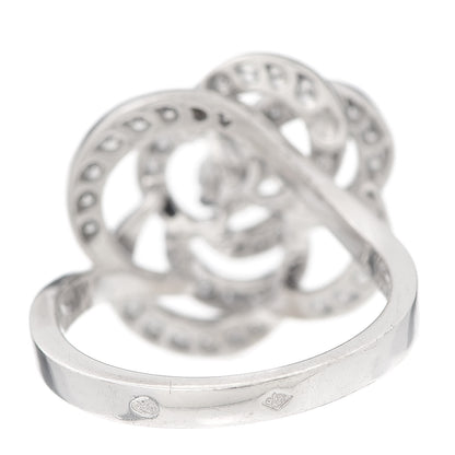 Chanel 18K White Gold Diamond Fil de Camelie Ring 55 7.25 3 of 5