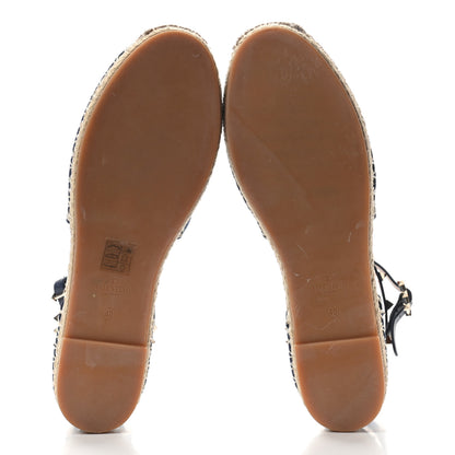 Valentino Garavani Denim Rockstud Ankle Wrap Espadrille 20mm Flats 40 Light Denim 5 of 8