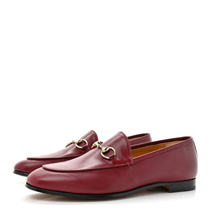 Gucci Betis Glamour Calfskin Womens Jordaan Loafers 37 Rosso Ancora 4 of 14