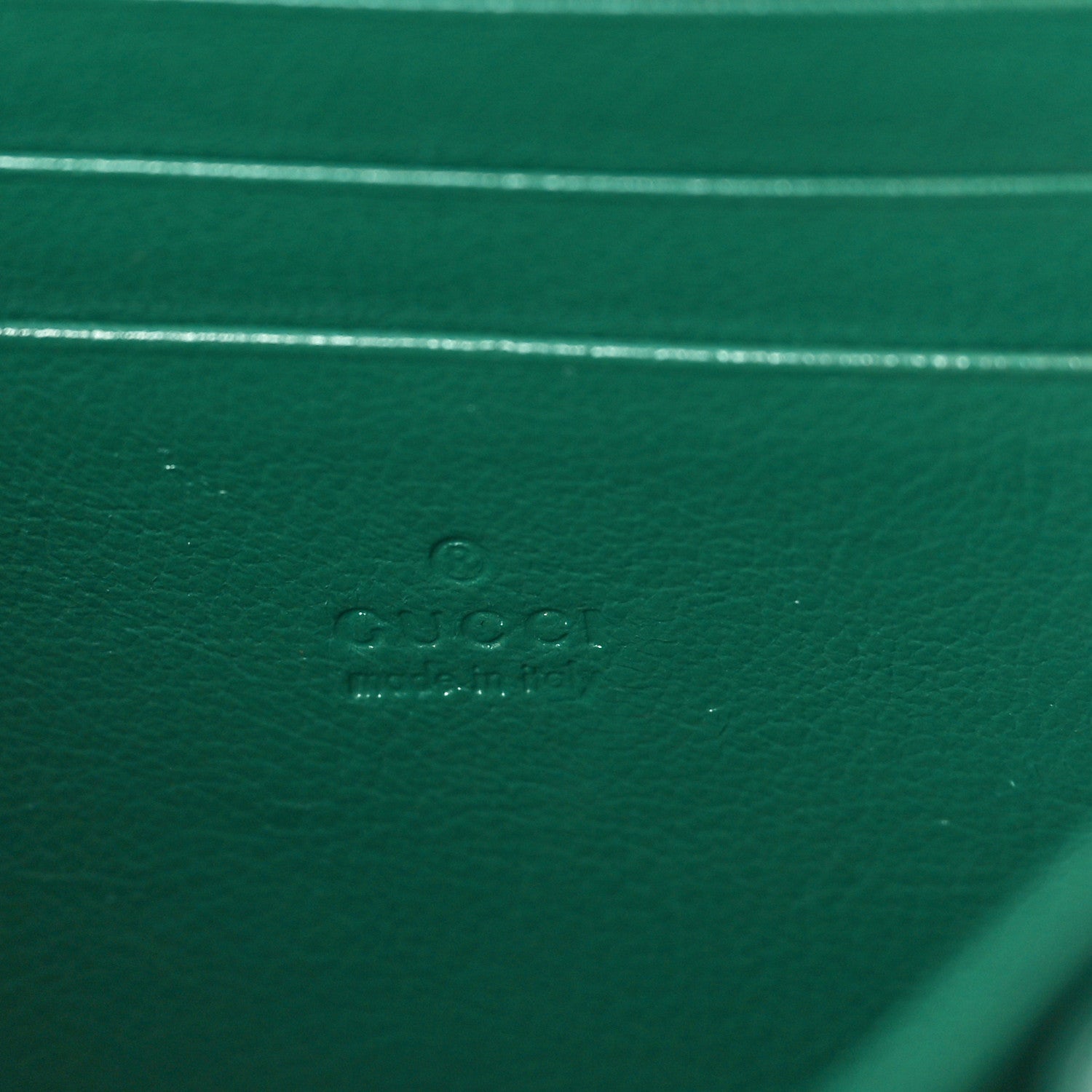 Gucci Azalea Calfskin Enamel Matelasse Diagonal Torchon GG Marmont Chain Wallet New Shamrock Emerald 6 of 10