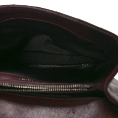 Saint Laurent Sheepskin Matelasse Chevron Monogram Medium College Bag Rouge Legion 5 of 11