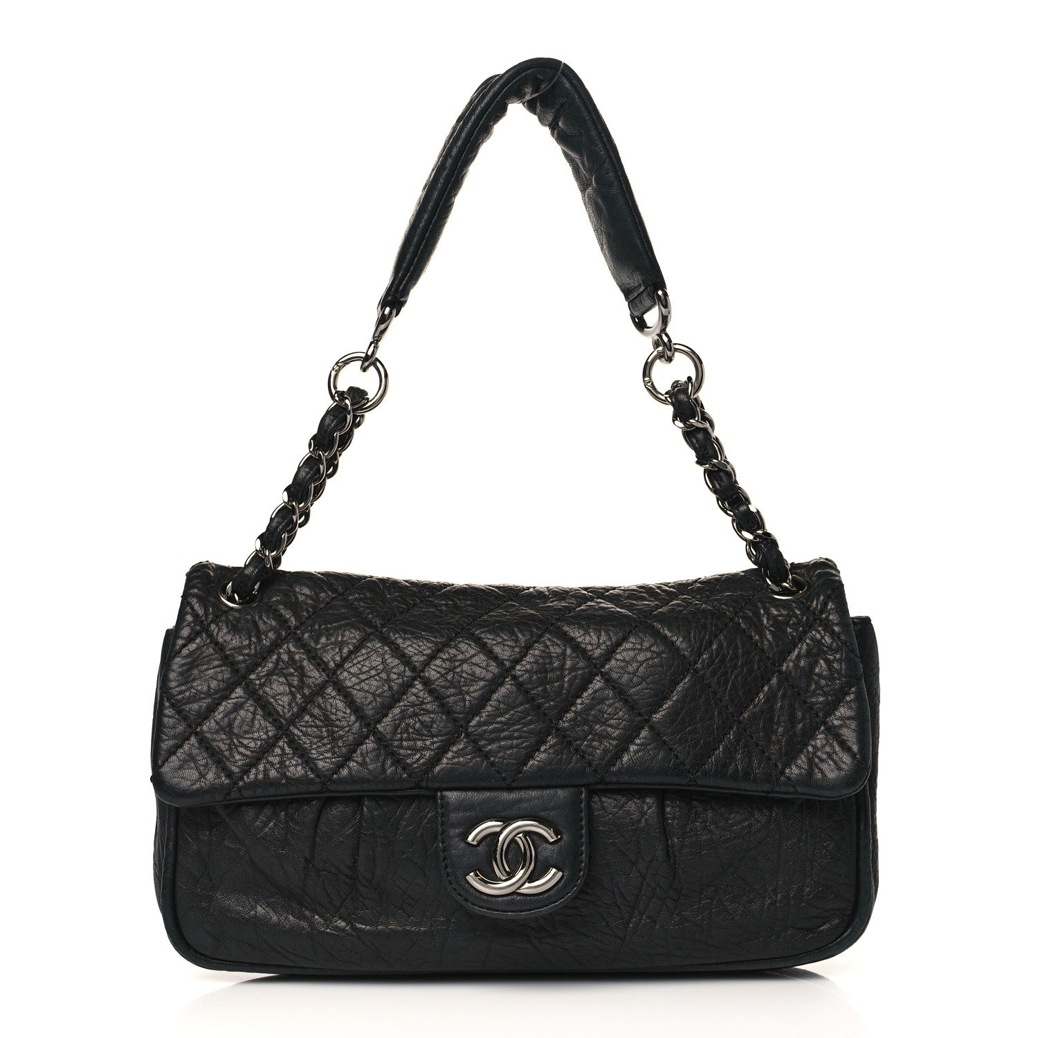 Chanel Distressed Lambskin Lady Braid Flap Black 1 of 9