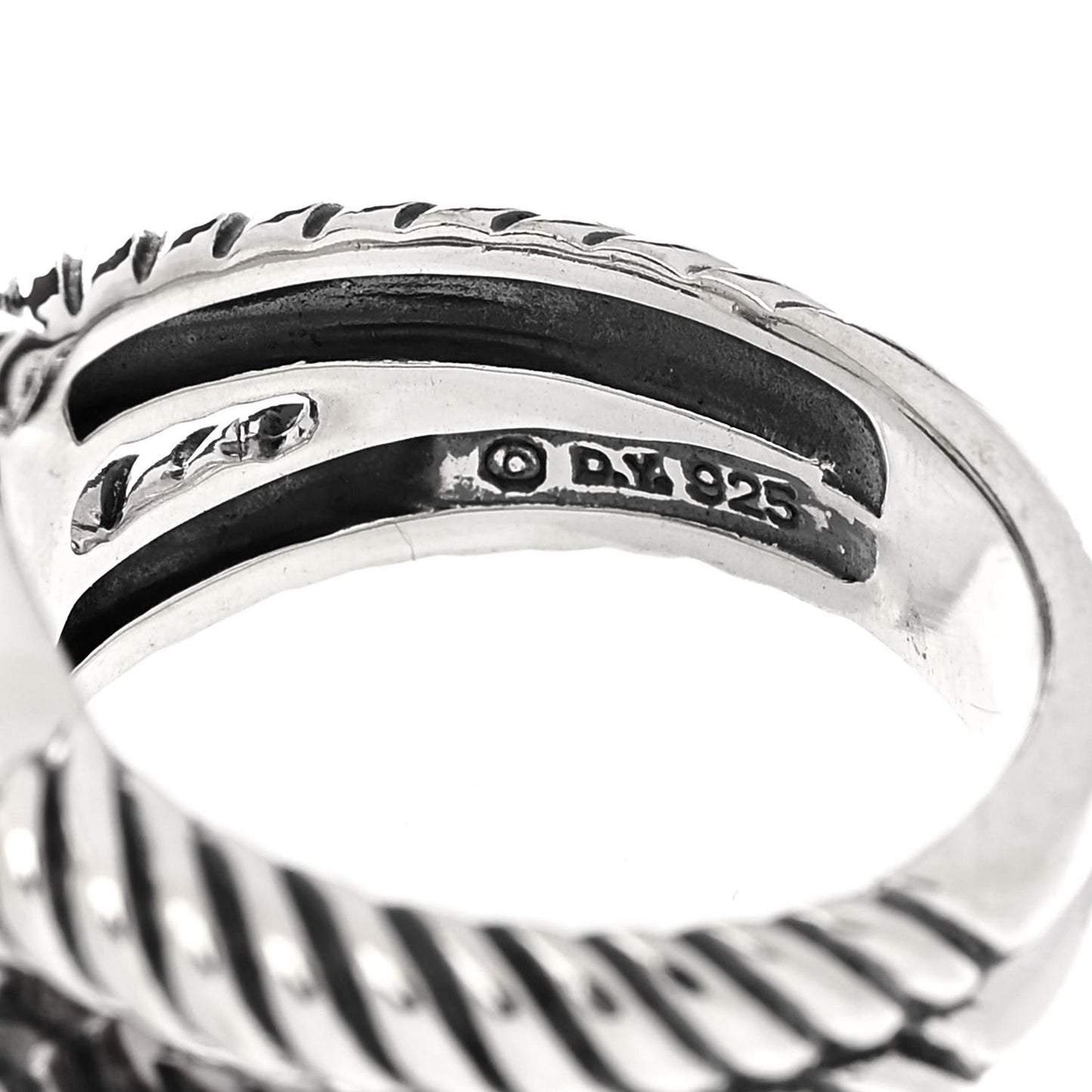 Sterling Silver Diamond Prasiolite 11mm Albion Ring 55 7.25