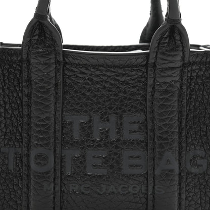 Marc Jacobs Grained Calfskin Nano Bag Charm The Tote Bag Black 6 of 9