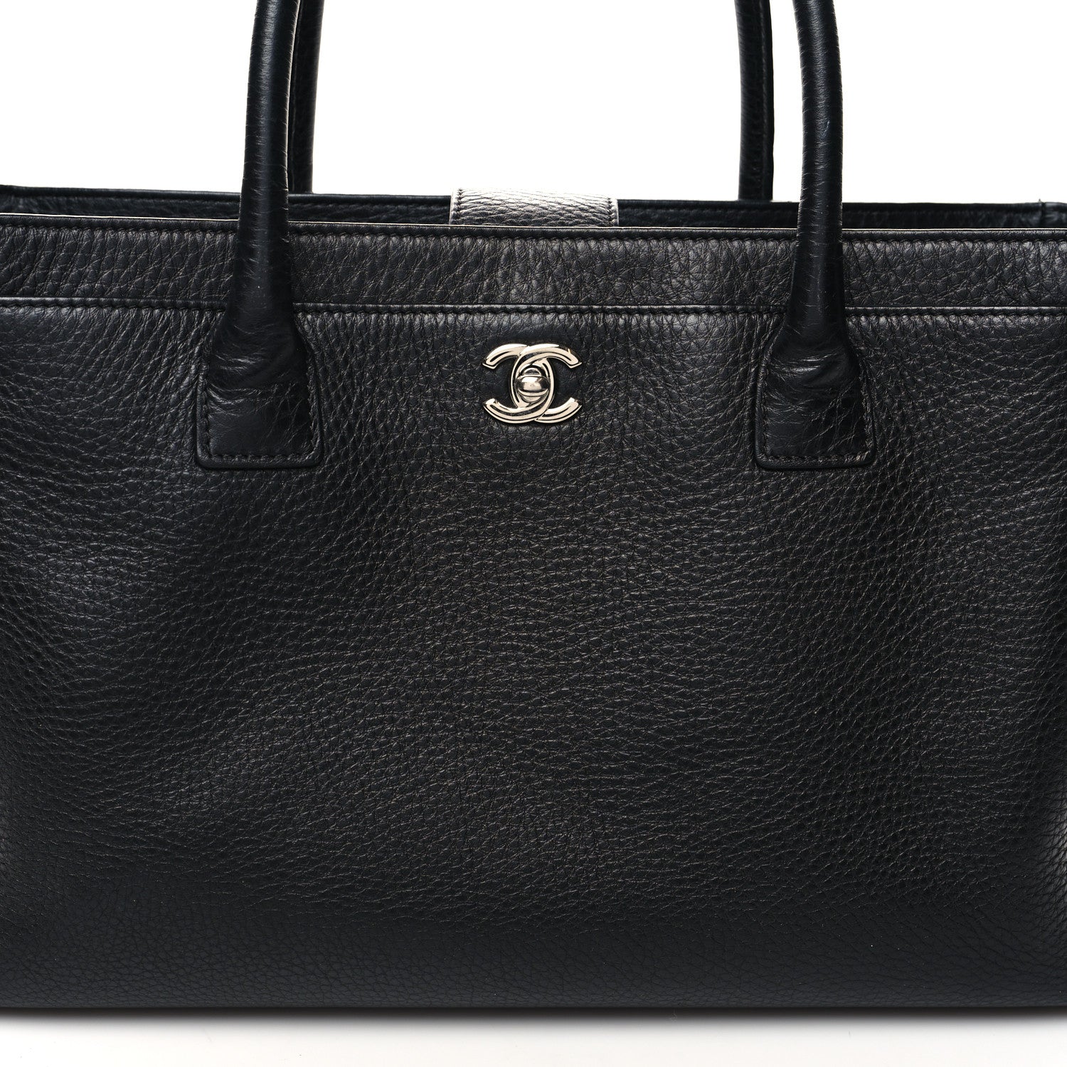 Chanel Calfskin Cerf Executive Shopper Tote Black 10 of 14