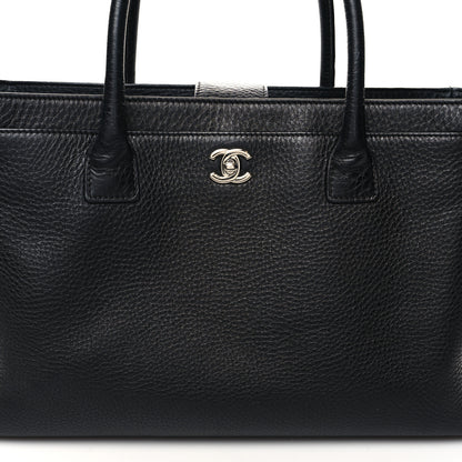 Chanel Calfskin Cerf Executive Shopper Tote Black 10 of 14
