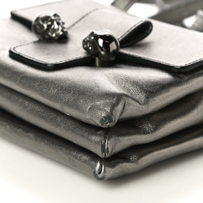 Alexander McQueen Metallic Small Twin Skull Chain Crossbody Antique Silver 9 of 18