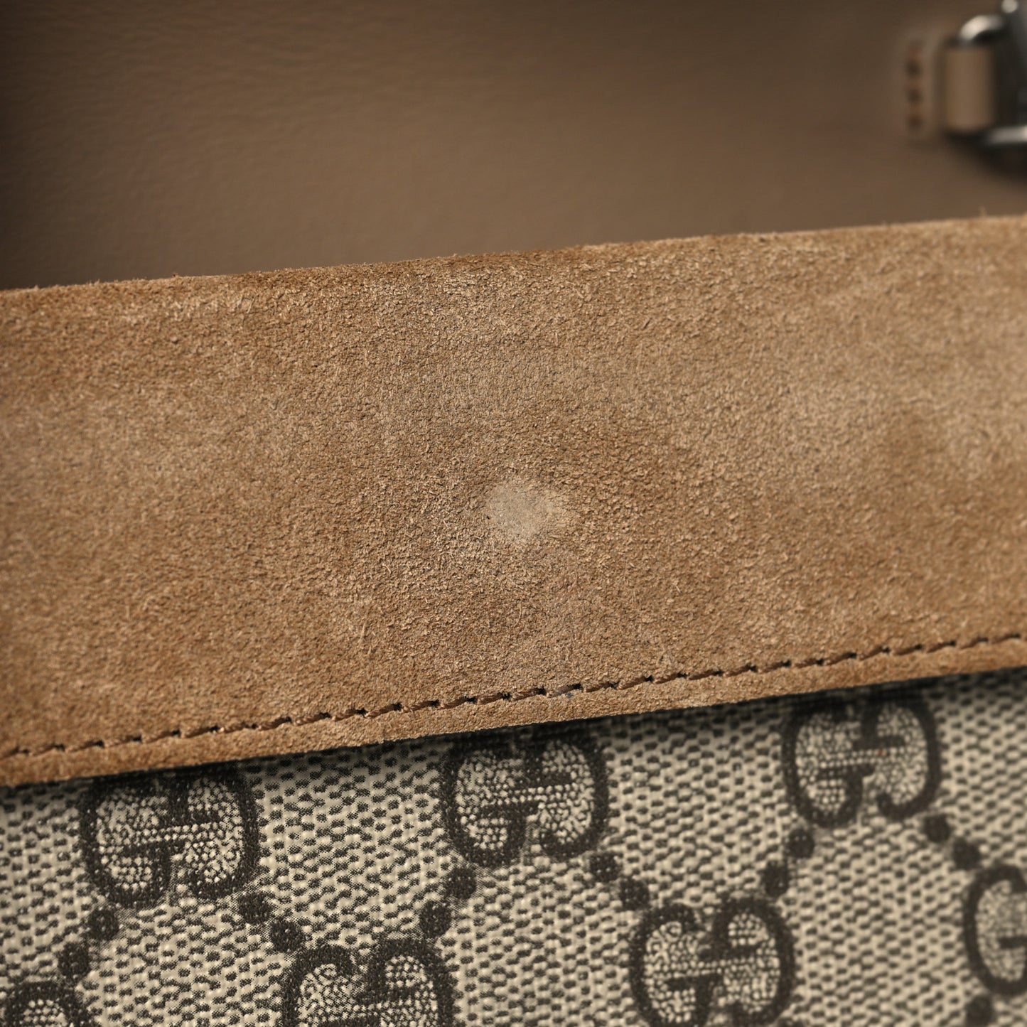 GG Supreme Monogram Super Mini Dionysus Shoulder Bag Taupe
