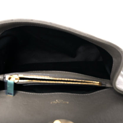 Saint Laurent Sheepskin Matelasse Chevron Monogram Medium College Bag Light Coal 5 of 11