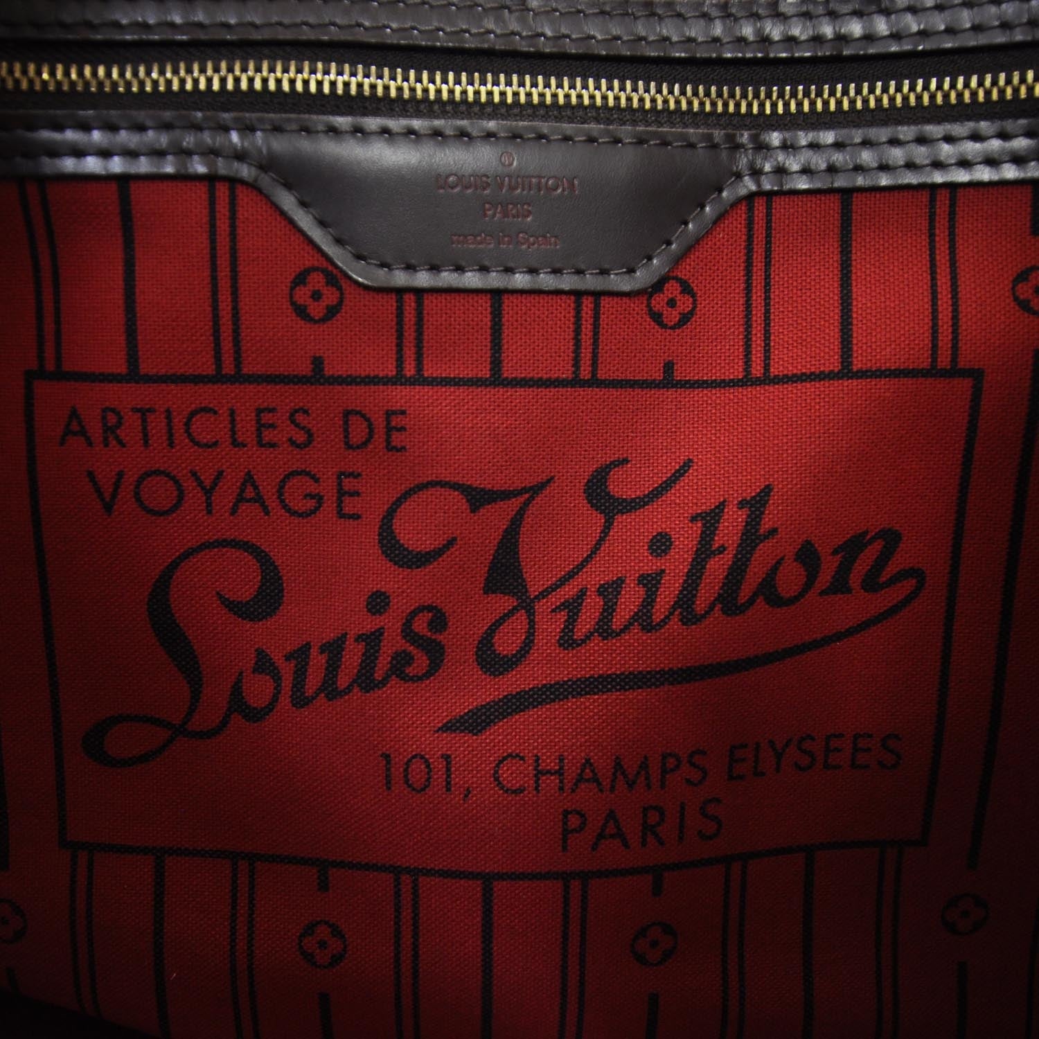 Louis Vuitton Damier Ebene Neverfull MM 8 of 9