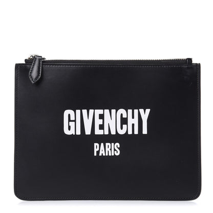 Givenchy Calfskin Medium Logo Pouch Black 1 of 10