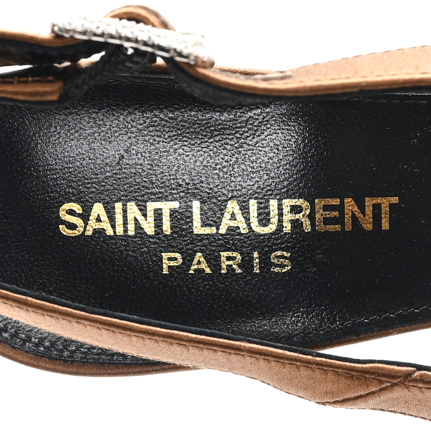 Saint Laurent Silk Satin Yasmeen 115 Slingback Pumps 36.5 Alpen Mou 8 of 10