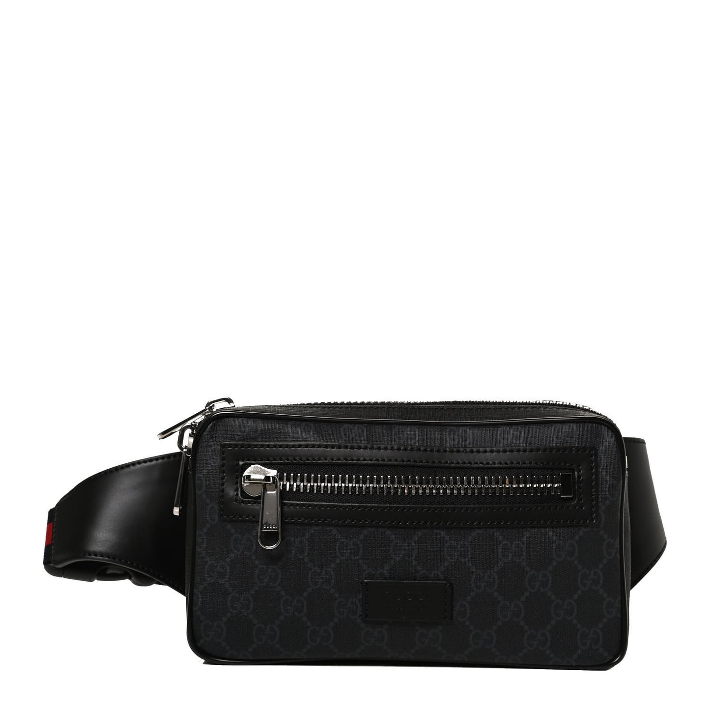 Soft GG Supreme Monogram Web Belt Bag Black Grey