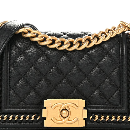 Chanel Caviar Quilted Small Chain Around Boy Flap Black 8 of 11