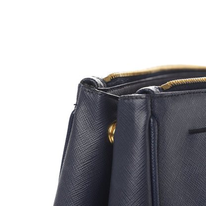 Prada Saffiano Large Galleria Double Zip Tote Baltico 9 of 14