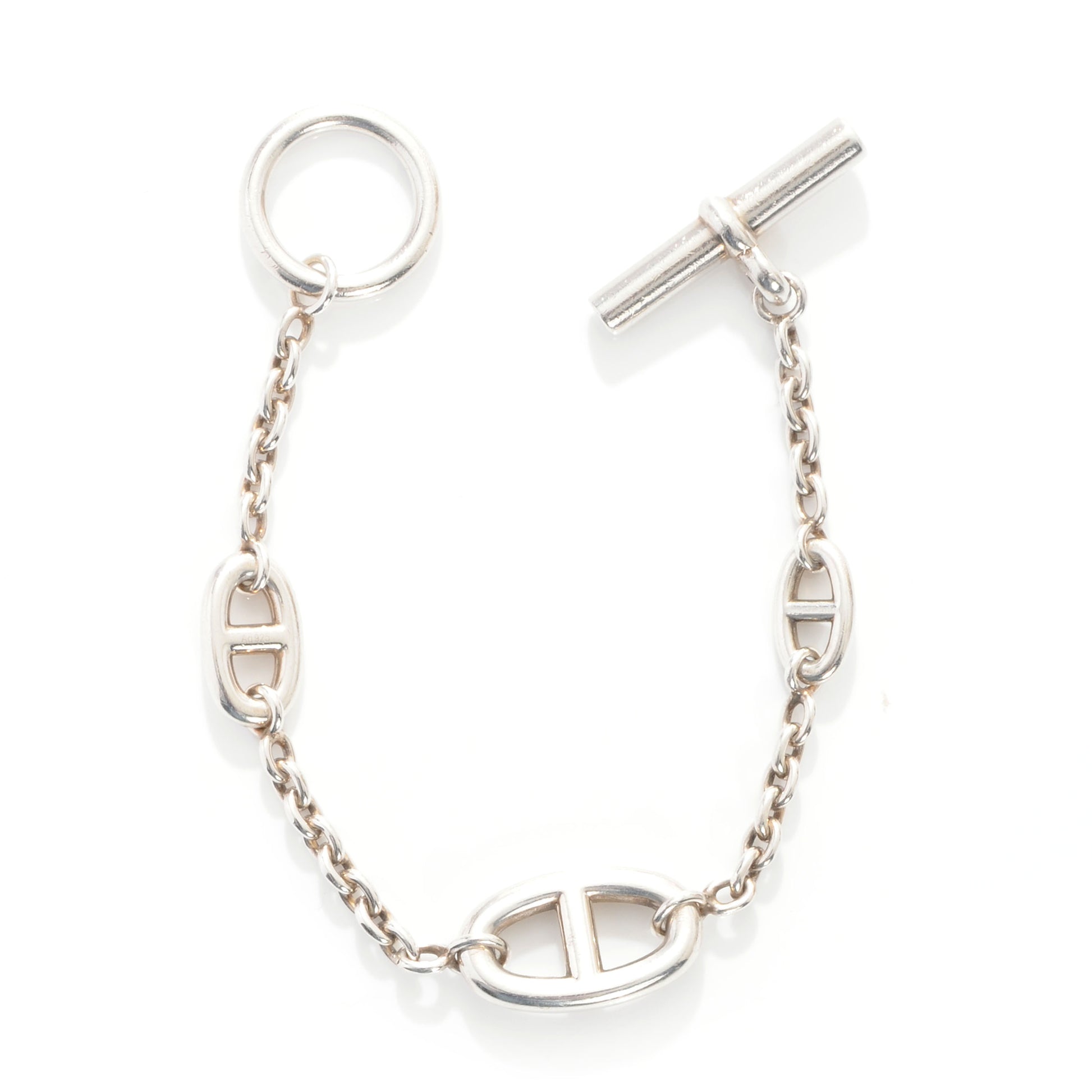 Hermes Sterling Silver Farandole Bracelet LG 1 of 5