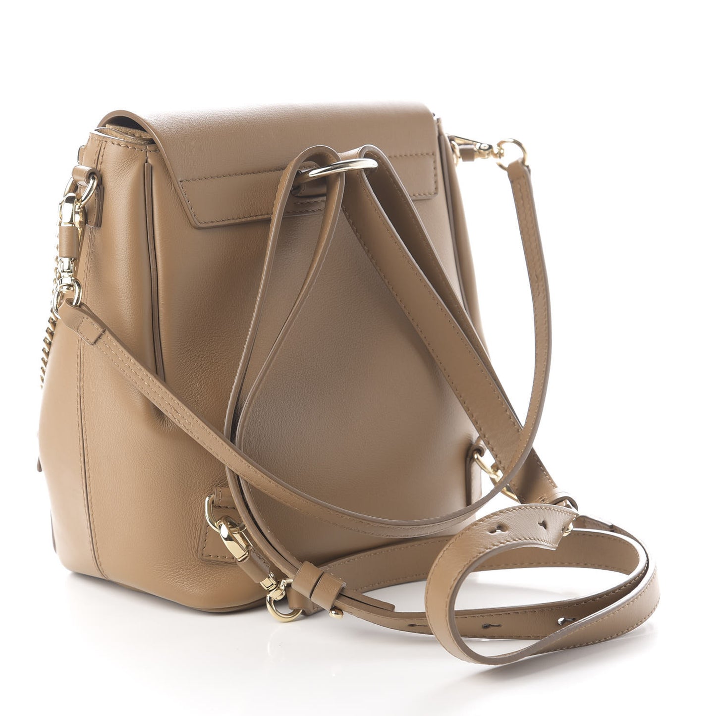 Calfskin Quilted Small Faye Backpack Nut