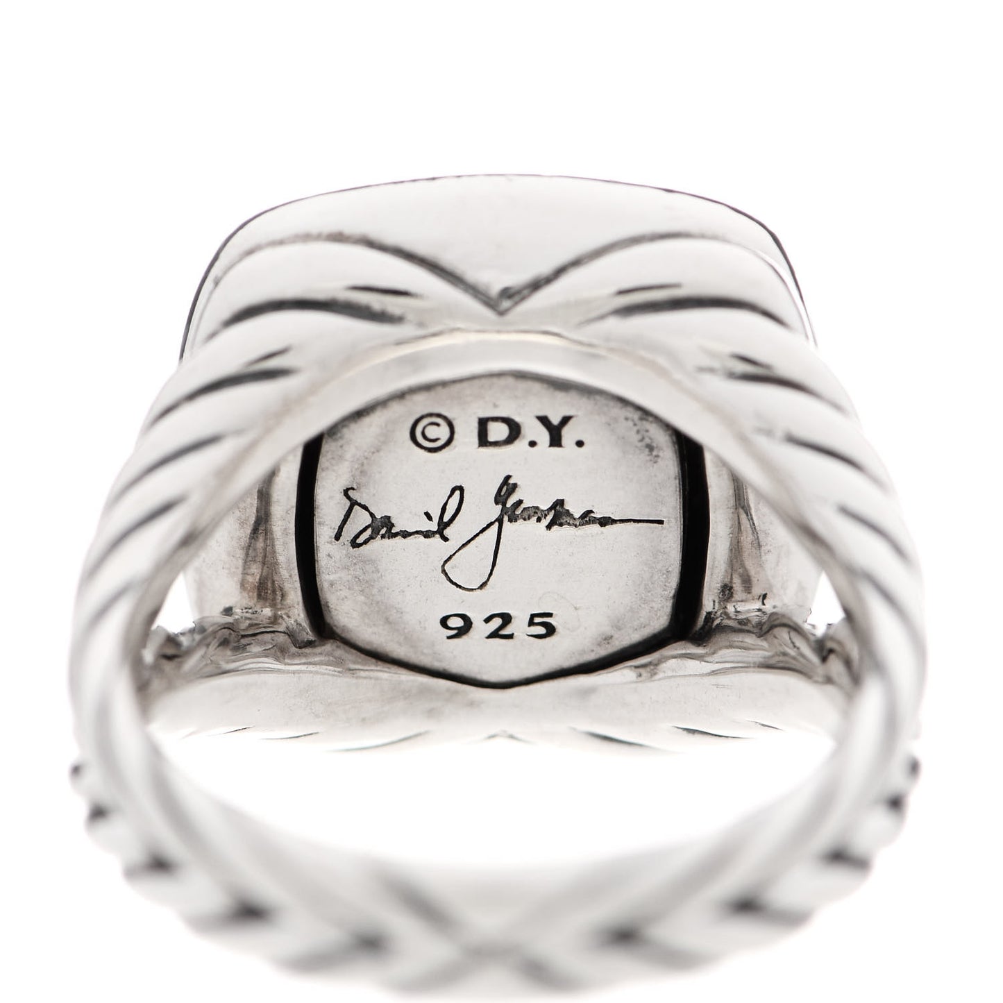 Sterling Silver Diamond Black Onyx 11mm Albion Ring 48 4.5