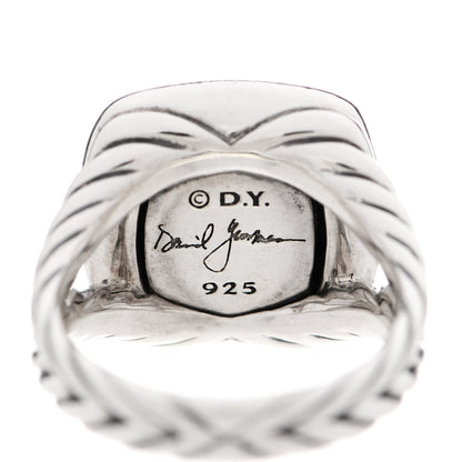 David Yurman Sterling Silver Diamond Black Onyx 11mm Albion Ring 48 4.5 5 of 5