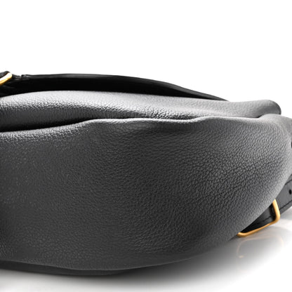 Chloe Shiny Grained Calfskin Marcie Clutch Black 9 of 9