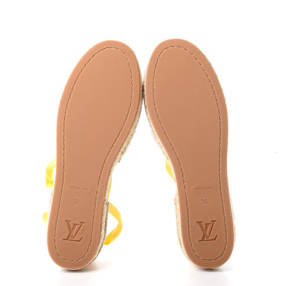 Louis Vuitton Canvas Monogram Starboard Espadrille Flats 38 Rose Pop 6 of 11