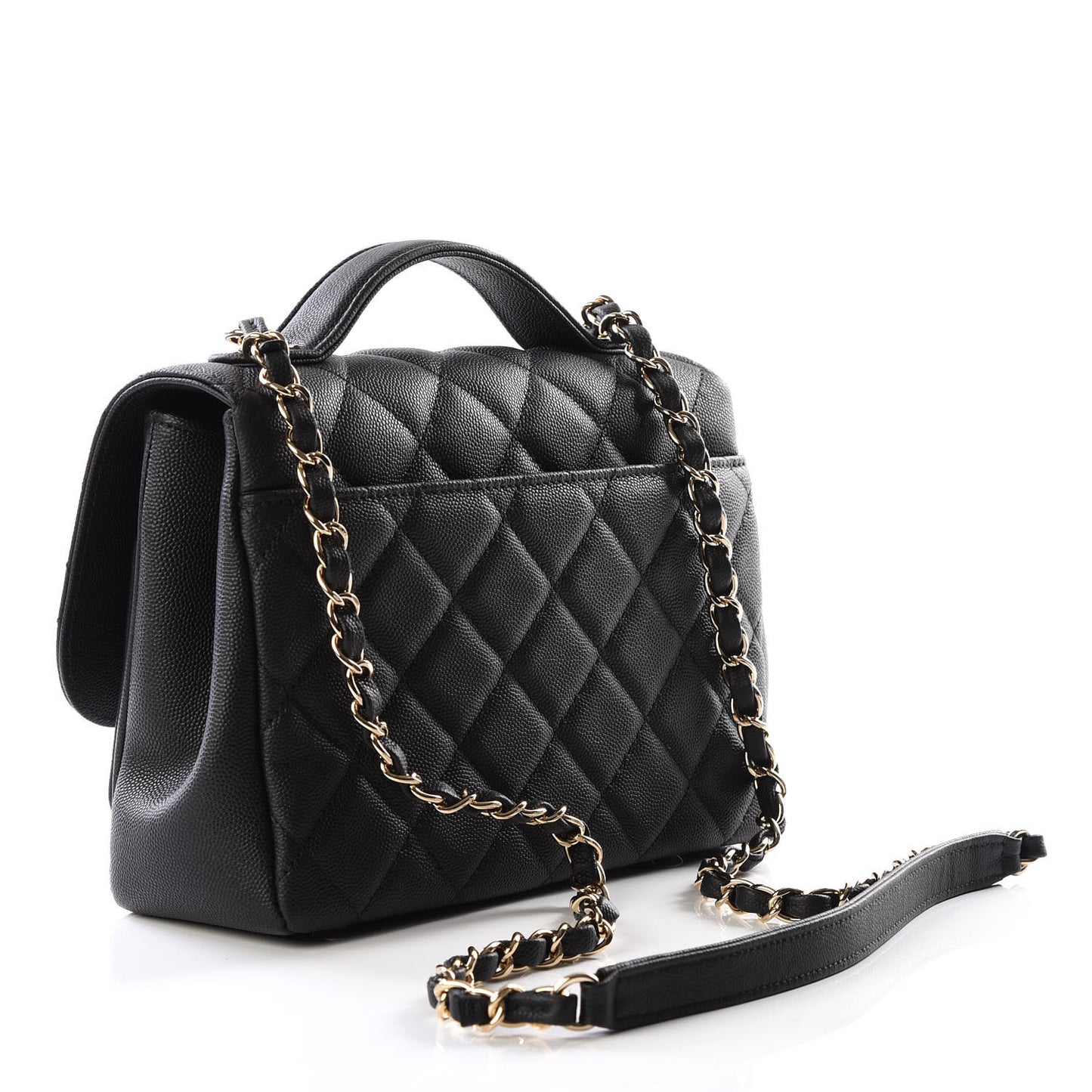 Caviar Quilted Medium Business Affinity Flap Black