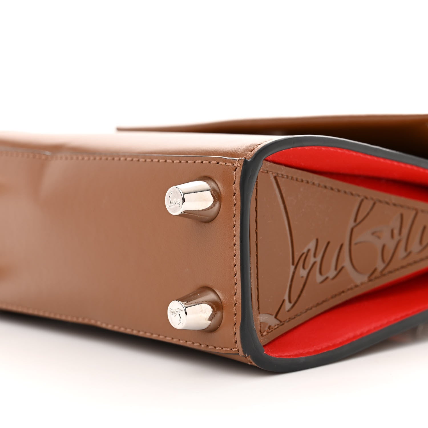 Christian Louboutin Calfskin Paloma Mini Empire Tote Cuoio 9 of 12