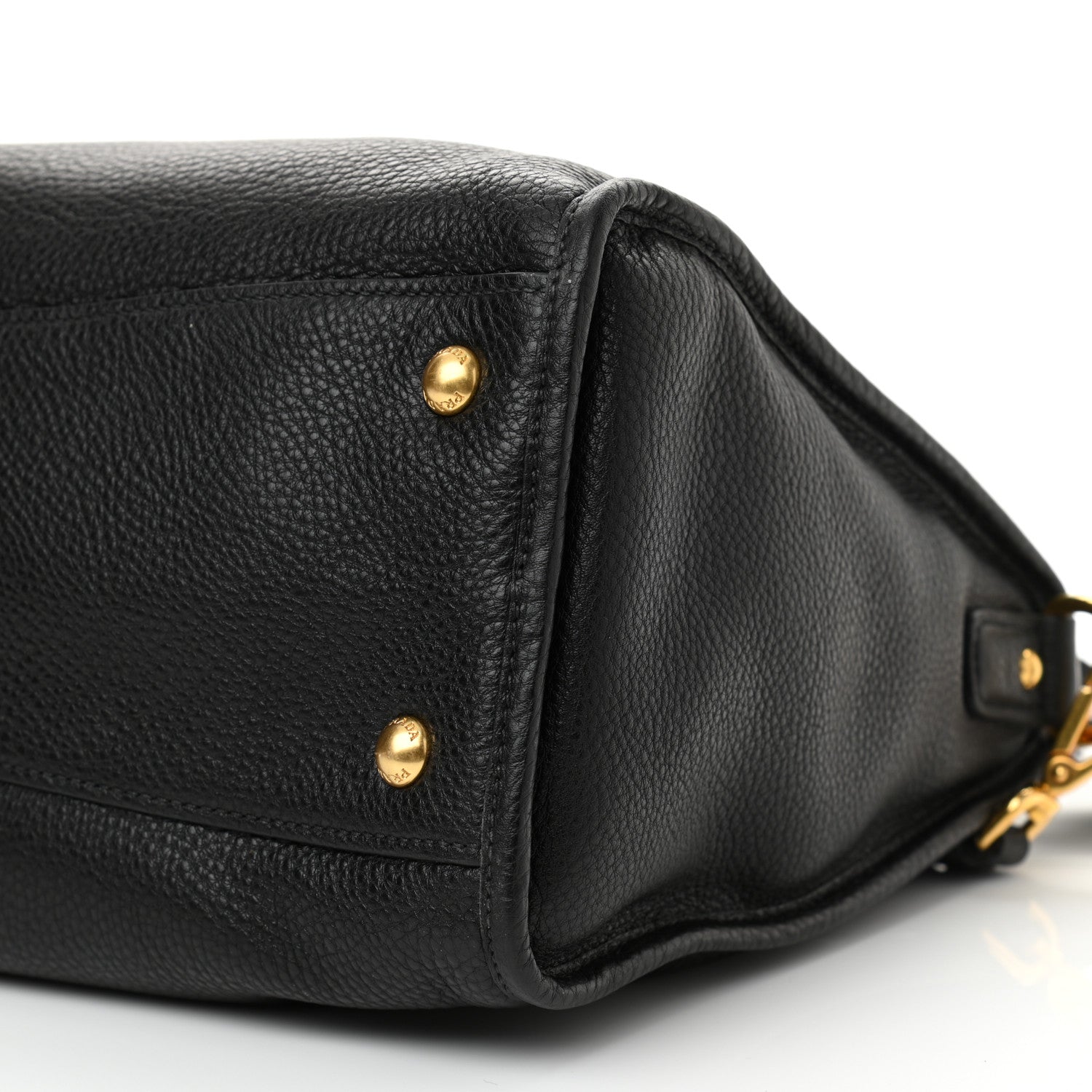 Prada Vitello Daino Shopping Satchel Black 6 of 10