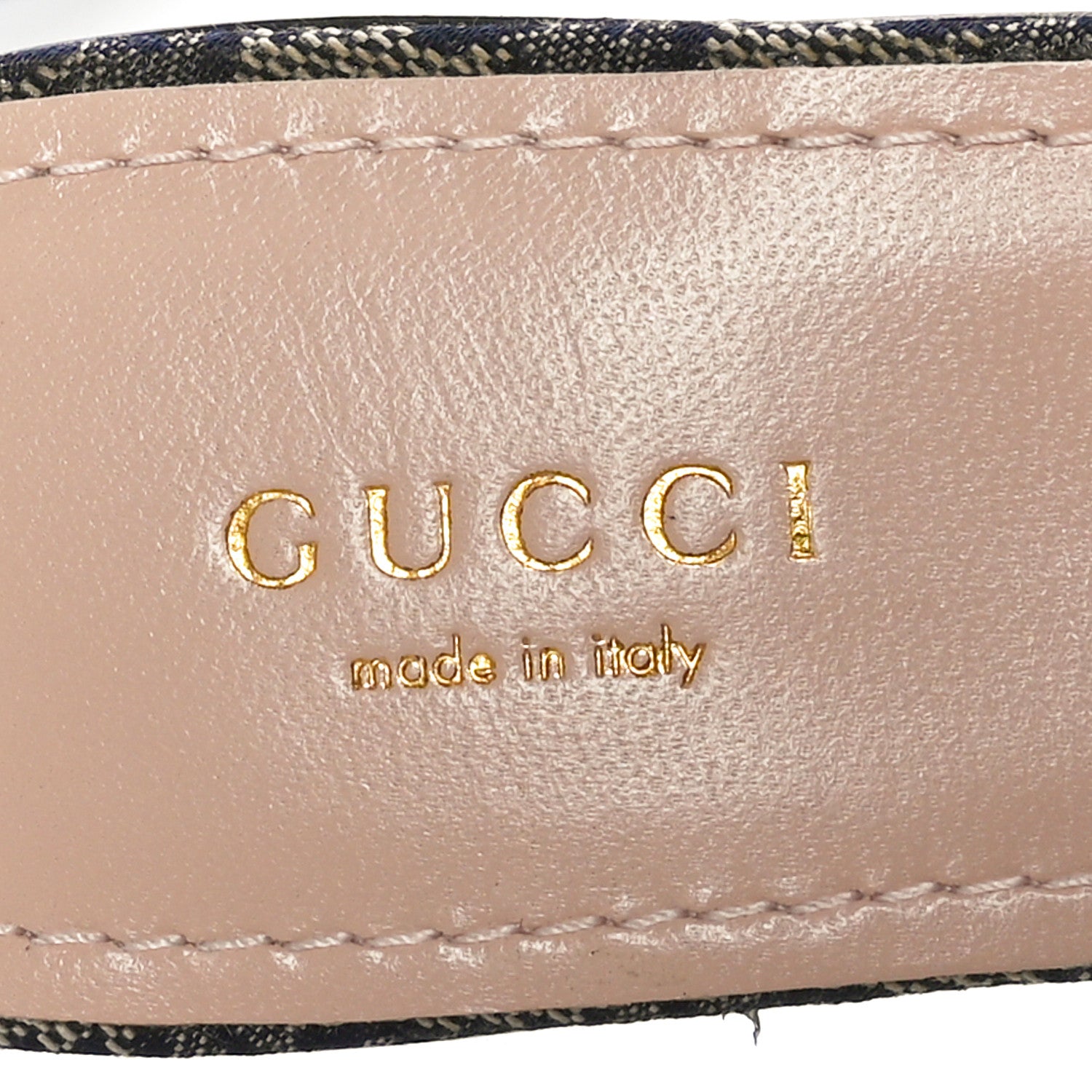 Gucci Monogram Horsebit Womens Slingback Ballet Flat 37 Beige Blue 6 of 9