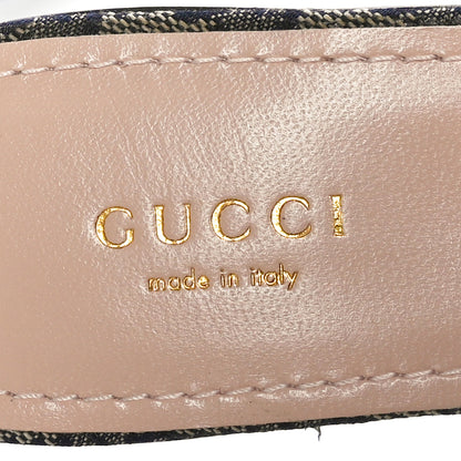 Gucci Monogram Horsebit Womens Slingback Ballet Flat 37 Beige Blue 6 of 9