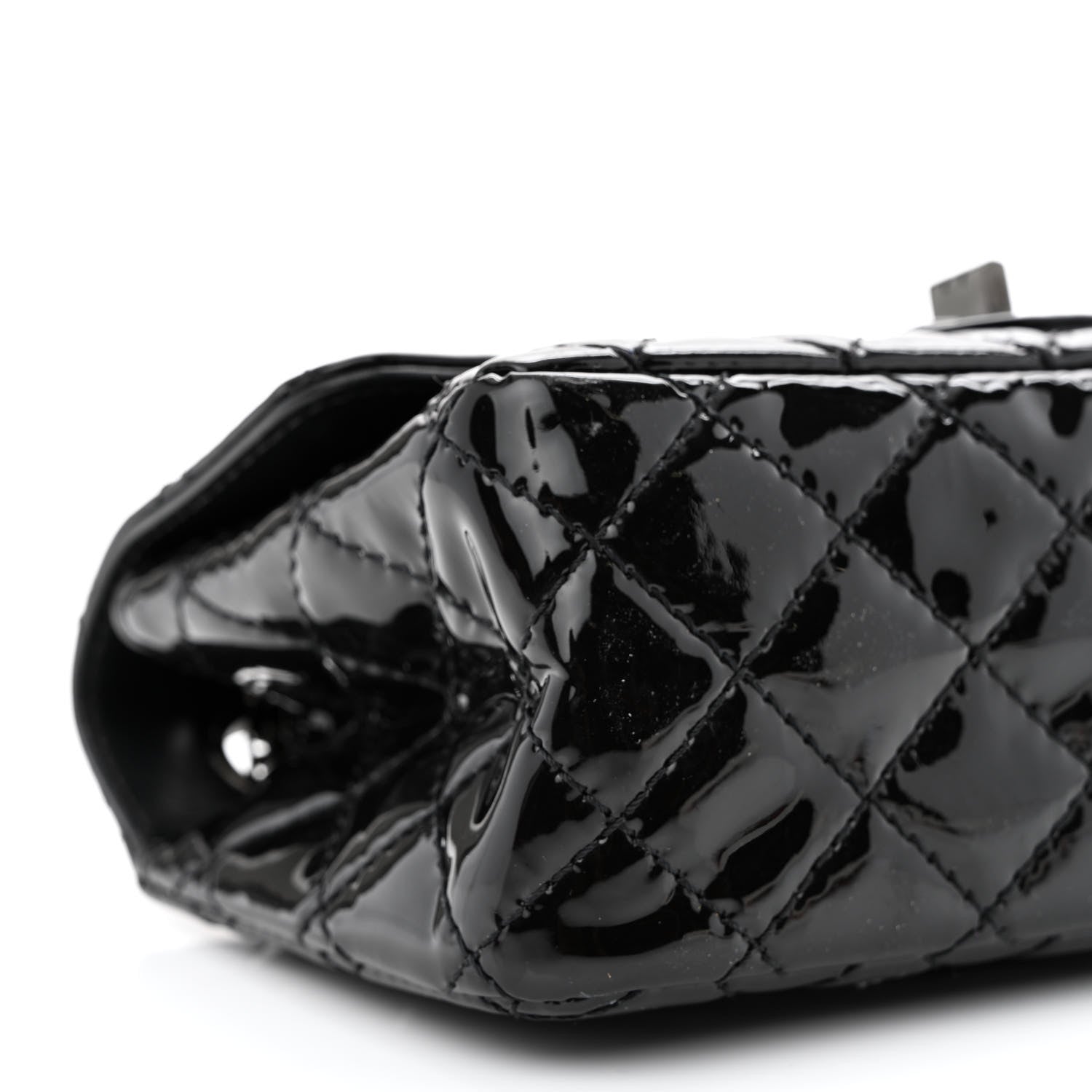 Chanel Patent Calfskin Quilted 2.55 Reissue Mini Flap So Black 9 of 12