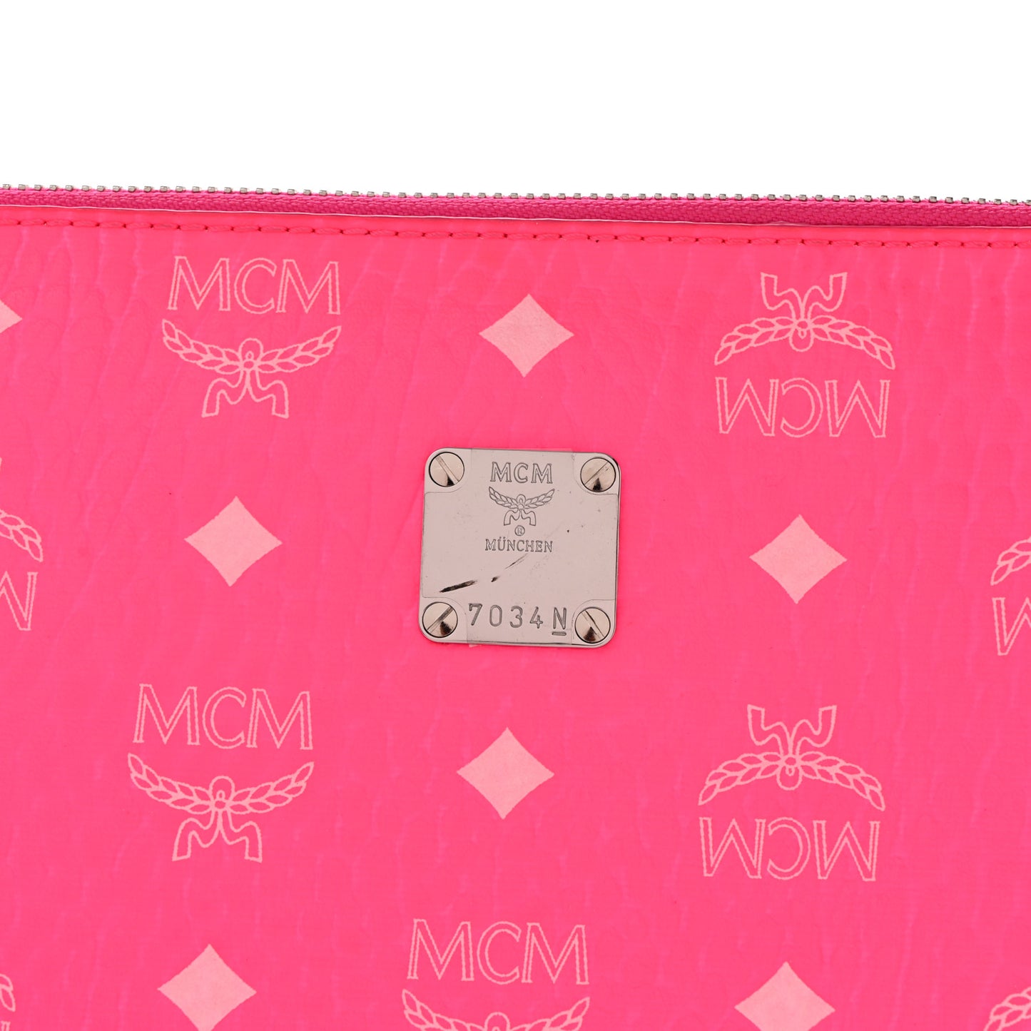 Visetos Wristlet Zip Pouch Neon Pink