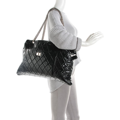 Chanel Glazed Calfskin Quilted Surpique Carryall Black 2 of 8