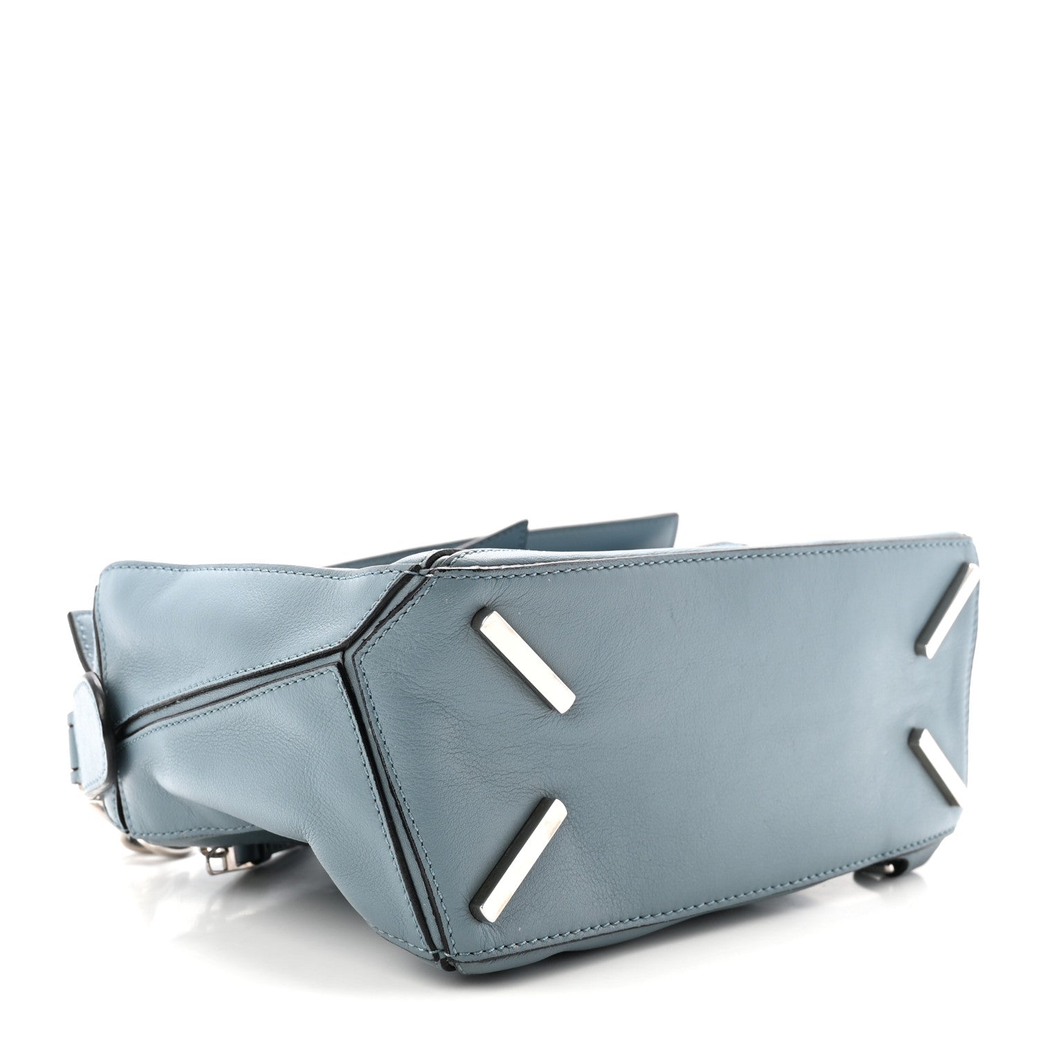 Loewe Calfskin Small Puzzle Bag Stone Blue 4 of 10