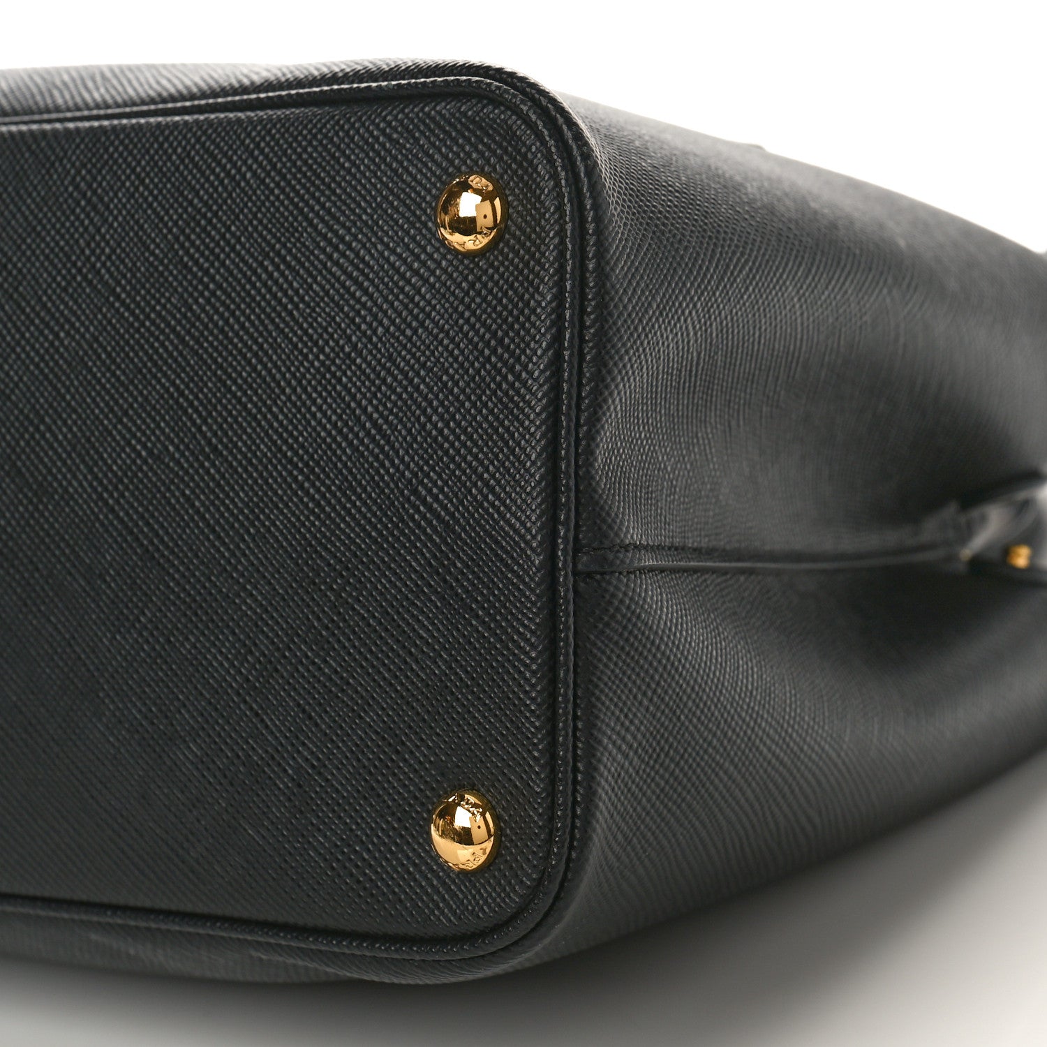 Prada Saffiano Cuir Small Double Bag Black Mughetto 8 of 8