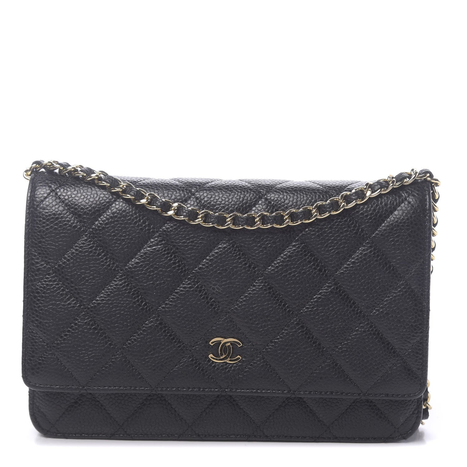 Chanel Caviar Quilted Wallet On Chain WOC Black 1 of 12