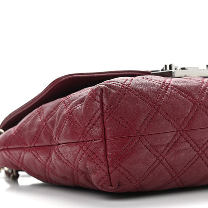 Marc Jacobs Lacquered Lambskin Quilted The Large Single Flap Bordeaux 5 of 15