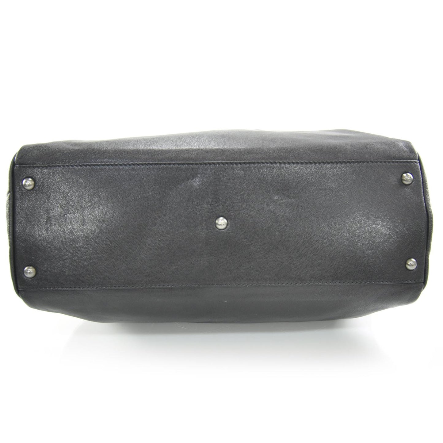 Goatskin Large Peekaboo Iconic Satchel Black