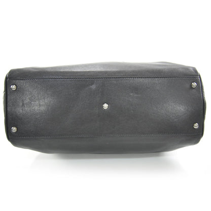 Fendi Goatskin Large Peekaboo Iconic Satchel Black 5 of 13