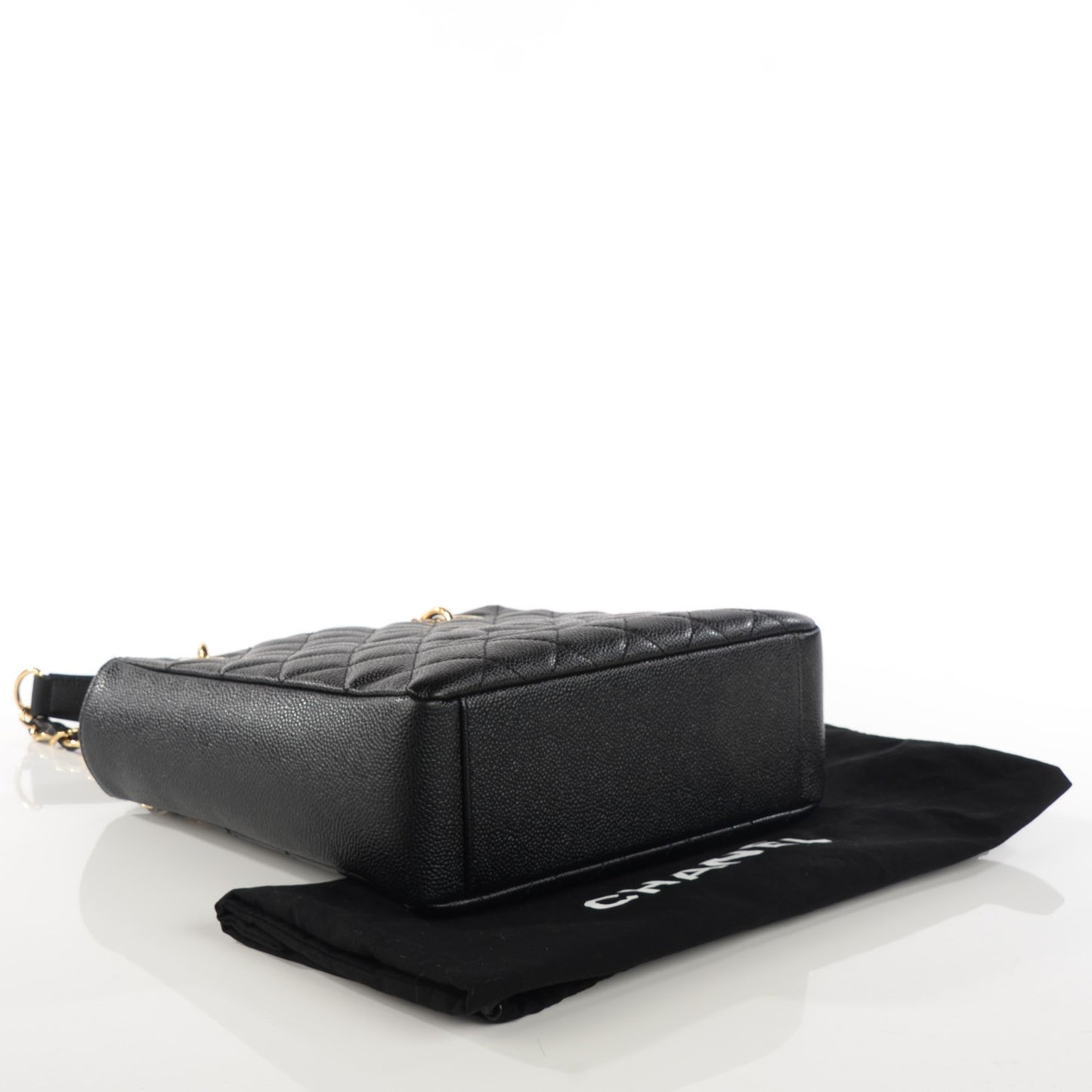 Caviar Quilted Petit Shopping Tote PST Black
